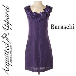 Baraschi Purple Floral Neckline Dress
